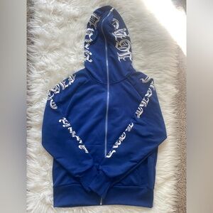 SHEIN ICON Letter Graphic Zip Up Raglan Sleeve Hoodie